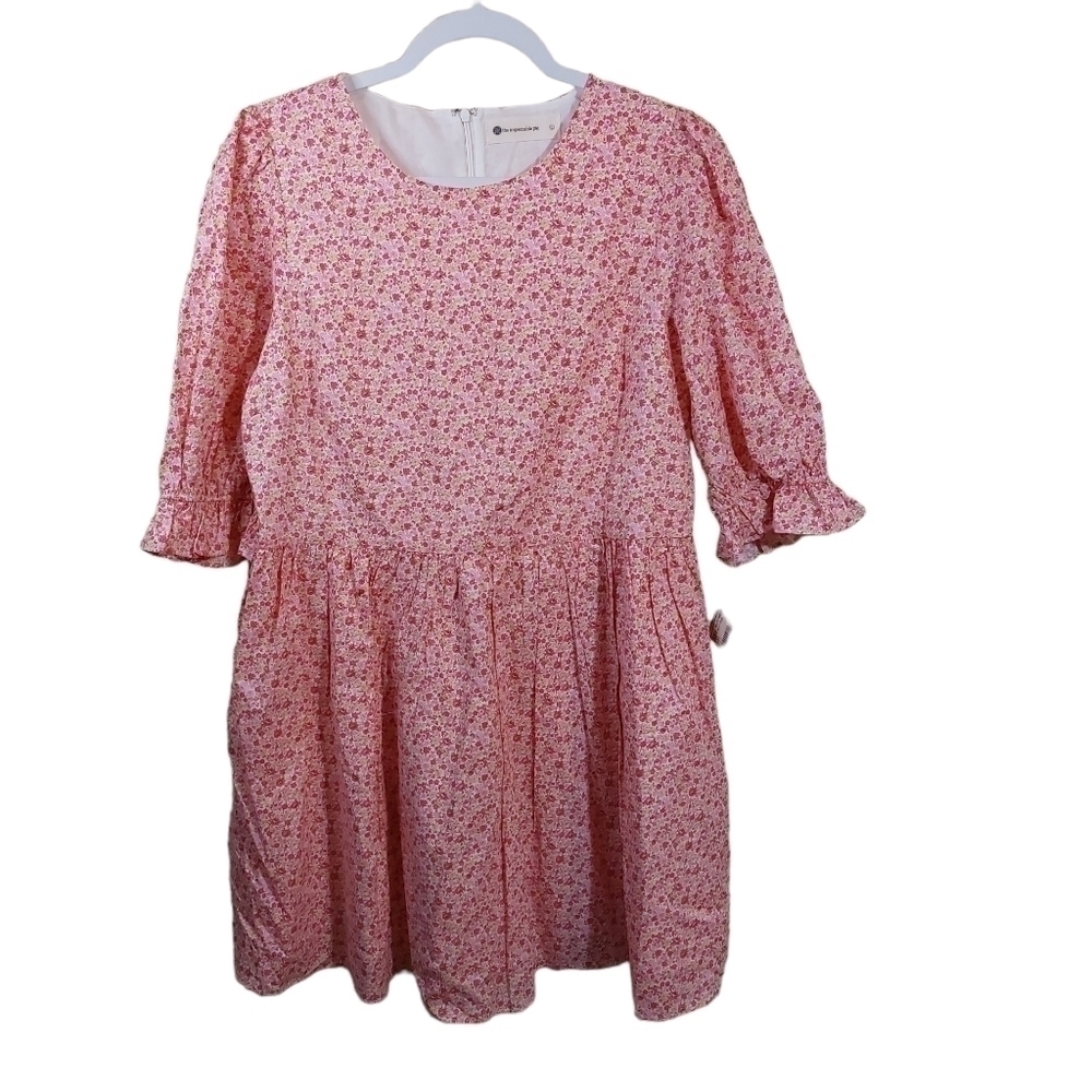 the IMPECCABLE PIG LADIES PUFF SLEEVE FLORAL PRINT DRESS- L